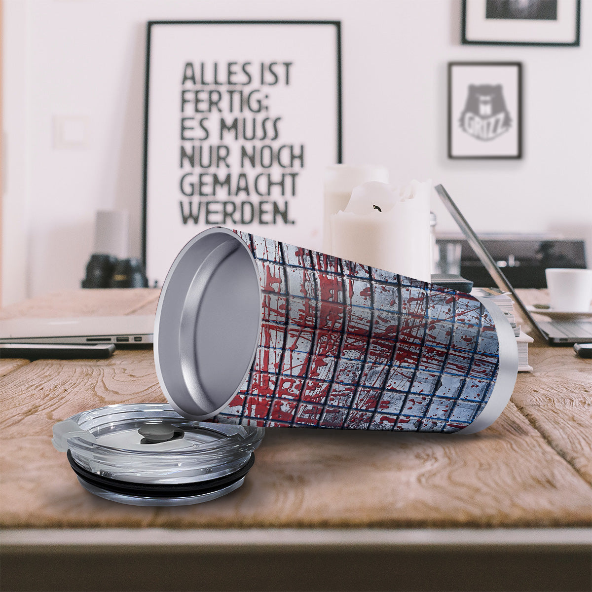 Blood Room Bloody Print Tumbler-grizzshop