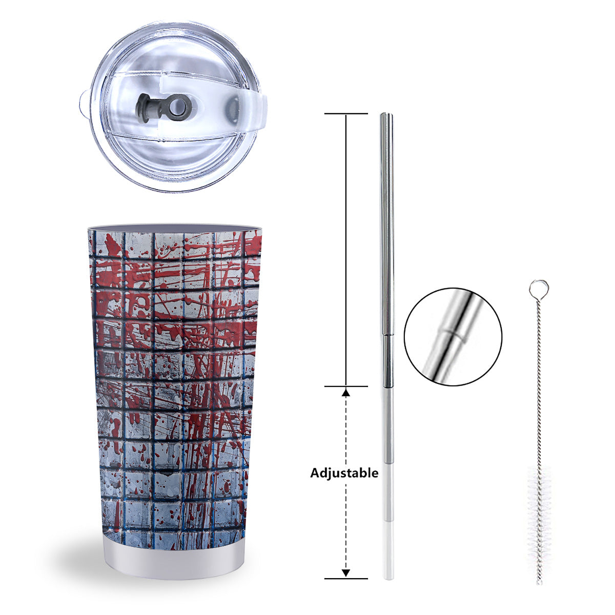 Blood Room Bloody Print Tumbler-grizzshop