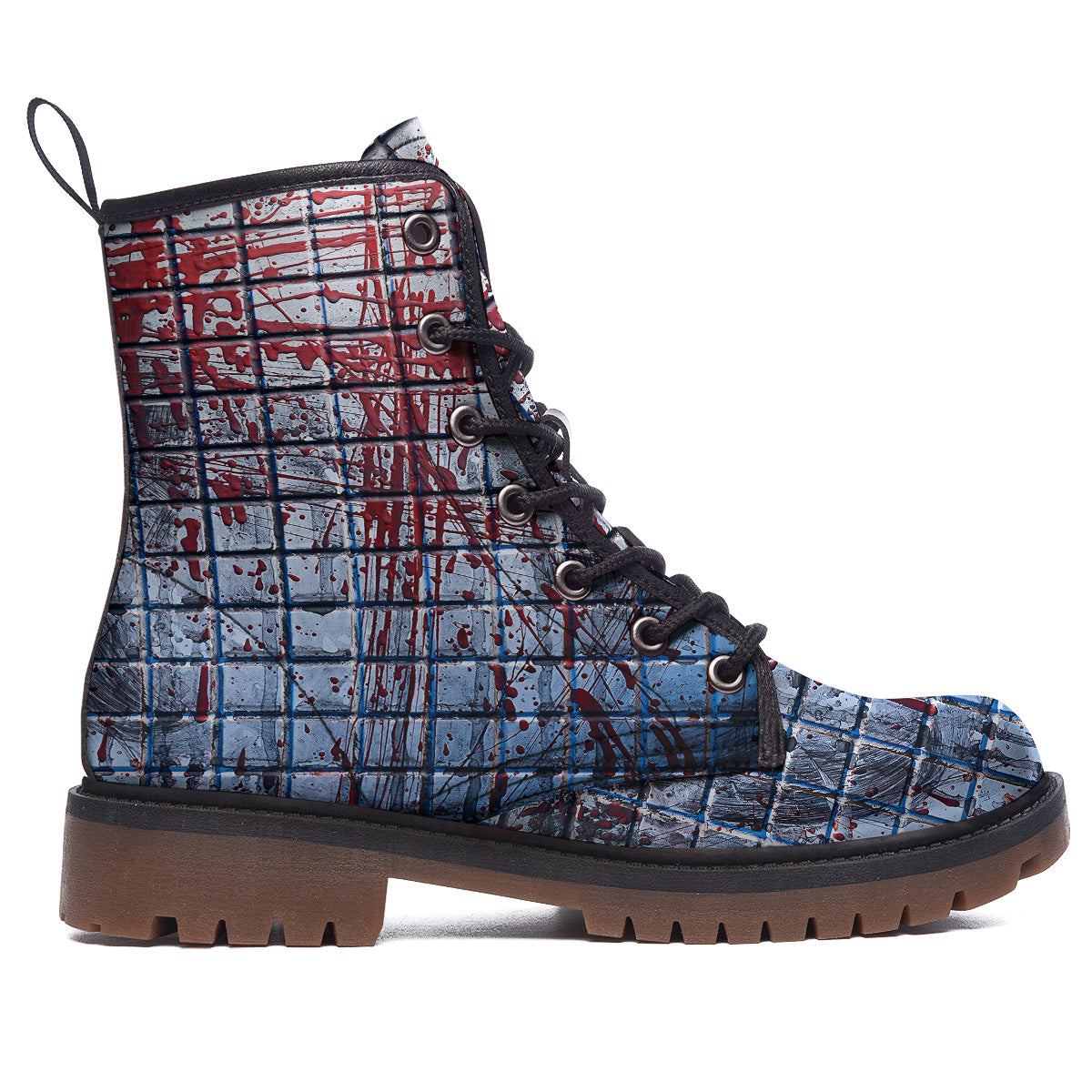 Blood Room Bloody Print Work Boots-grizzshop