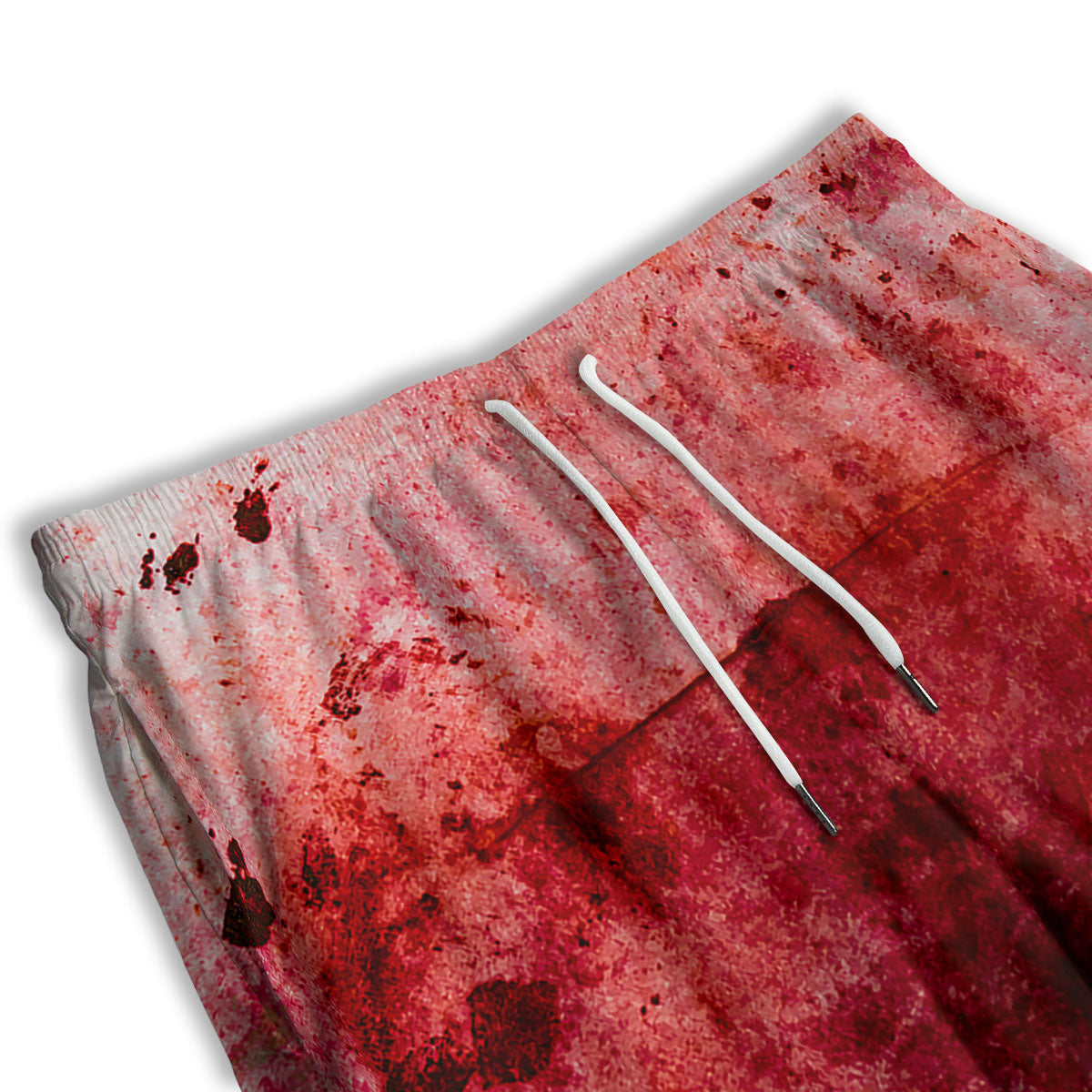 Blood Stains Red Print Men's Athletic Shorts