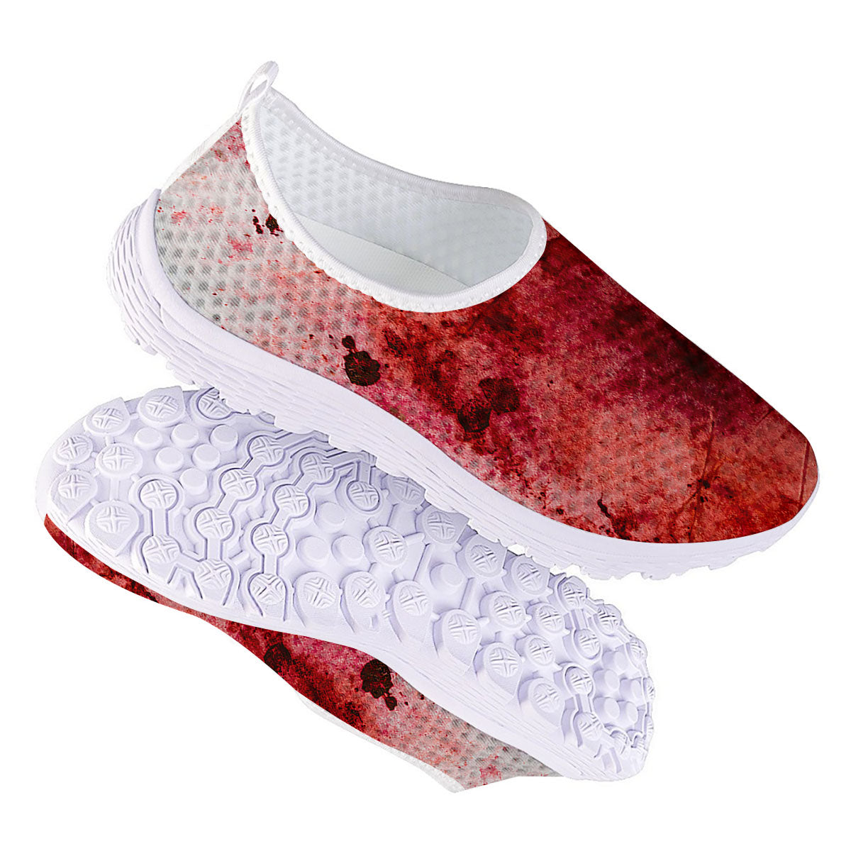 Blood Stains Red Print Nurse Shoes-grizzshop