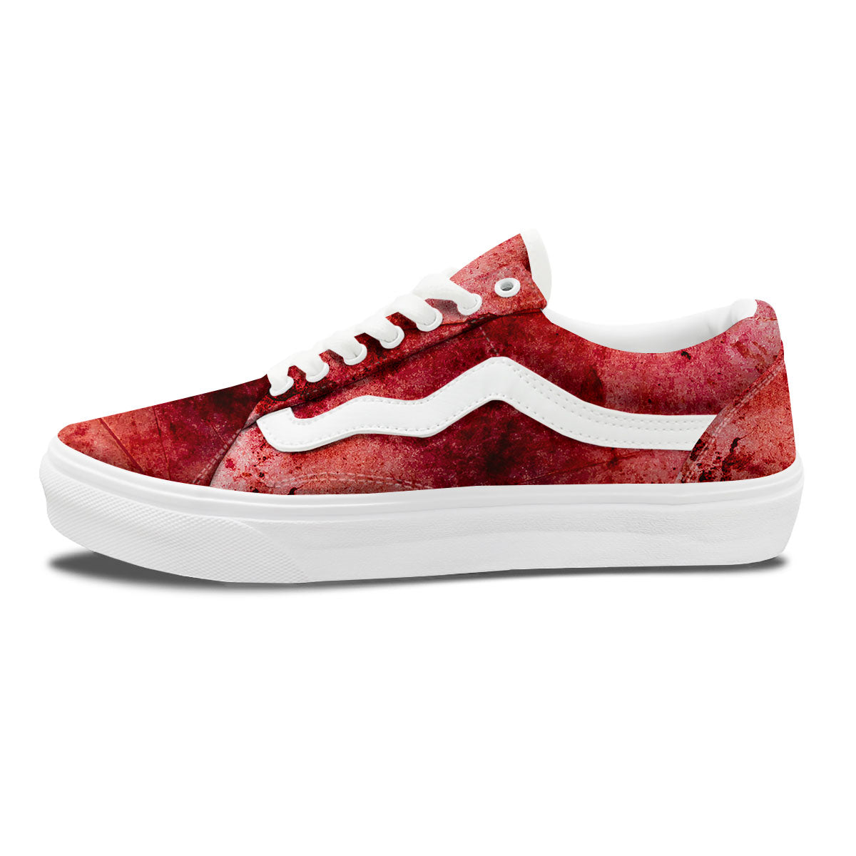 Blood Stains Red Print Skate Shoes-grizzshop