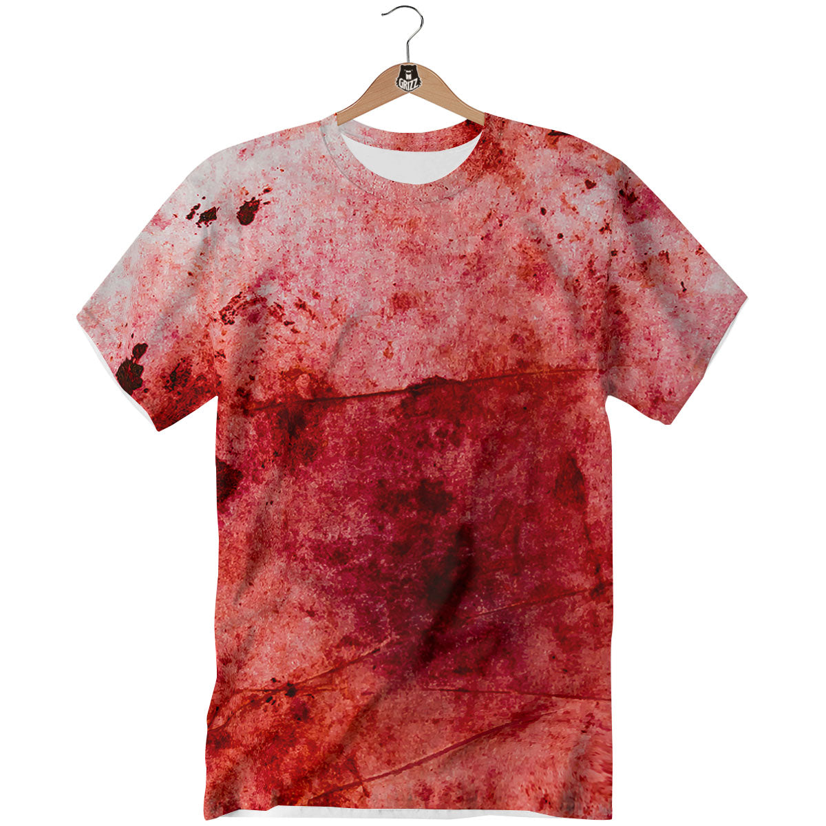 Blood Stains Red Print T-Shirt-grizzshop