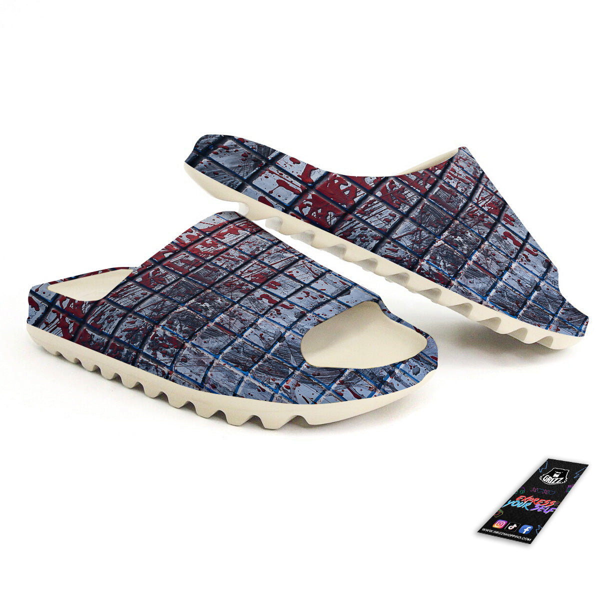Blood Room Bloody Print Sandals-grizzshop