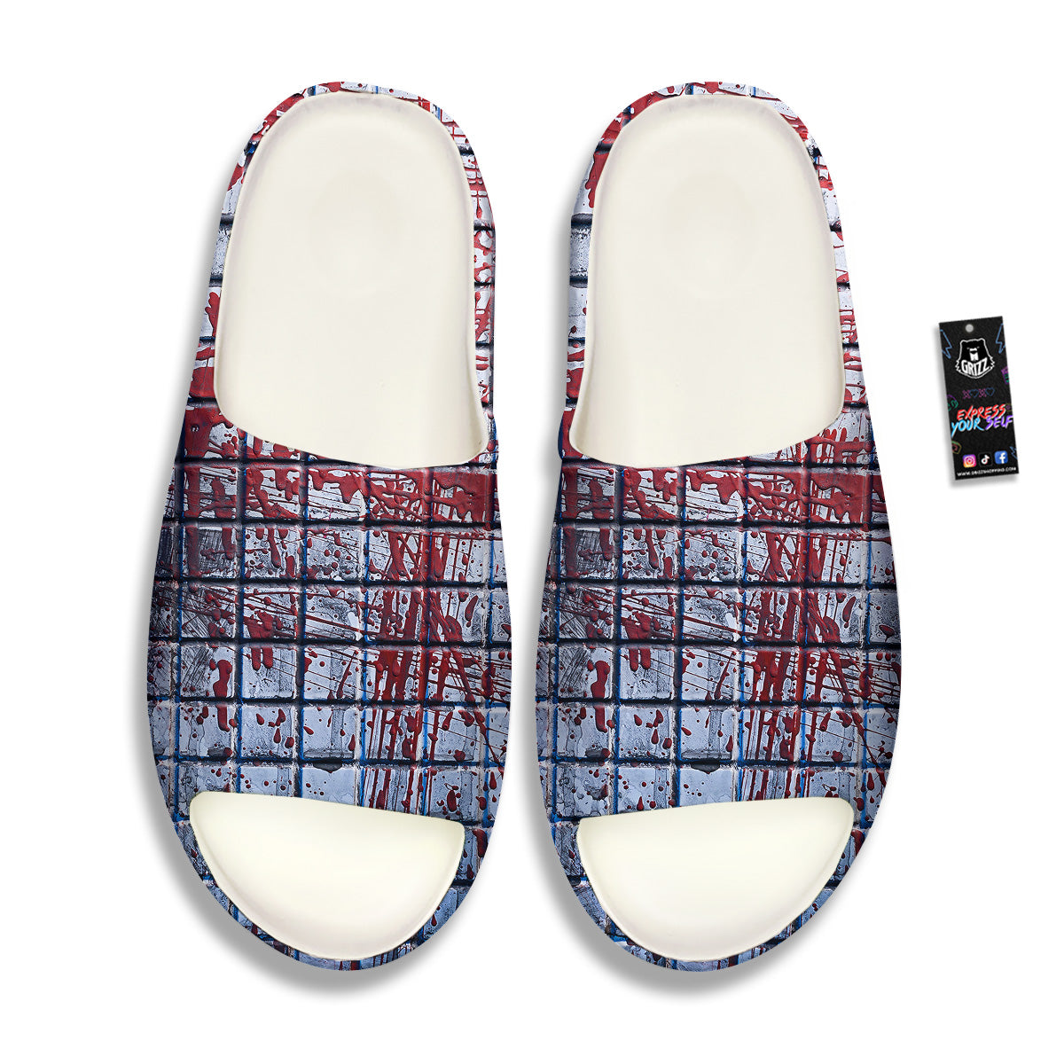 Blood Room Bloody Print Sandals-grizzshop