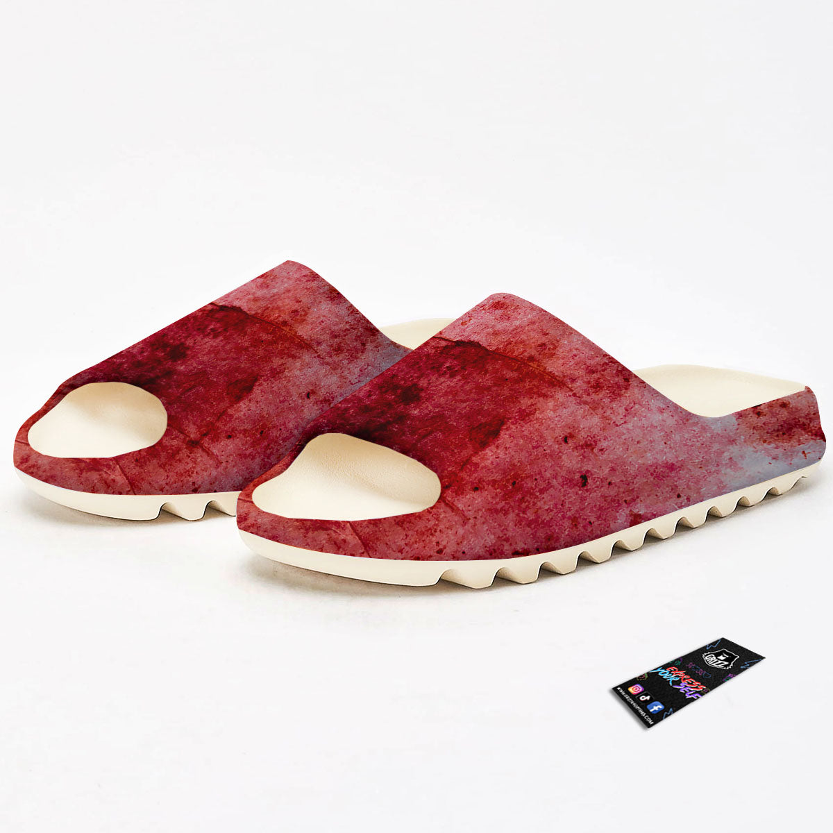 Blood Stains Red Print Sandals-grizzshop