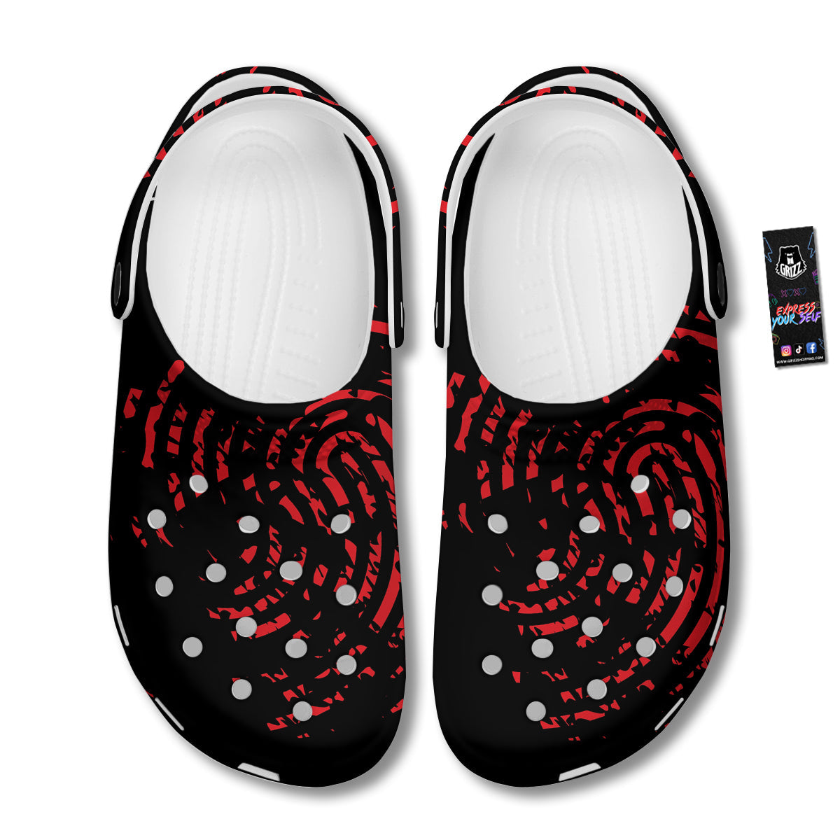 Bloody Finger Red Print Clog-grizzshop
