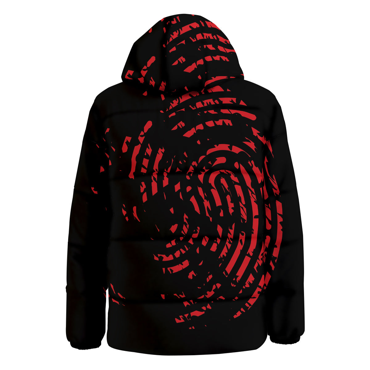 Bloody Finger Red Print Down Jacket-grizzshop