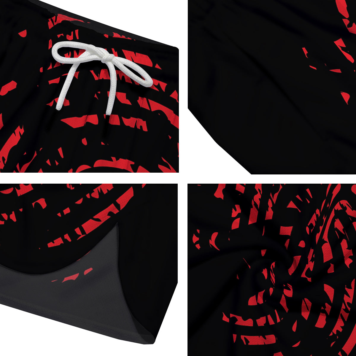 Bloody Finger Red Print Men's Running Shorts-grizzshop