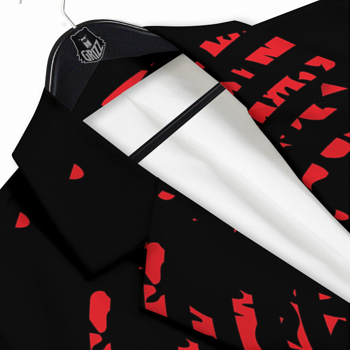 Bloody Finger Red Print Men's Sport Coat-grizzshop