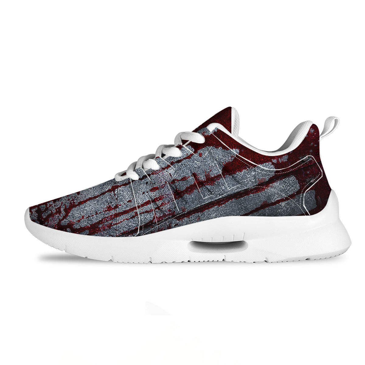 Bloody Metal Wall Print Tennis Shoes-grizzshop