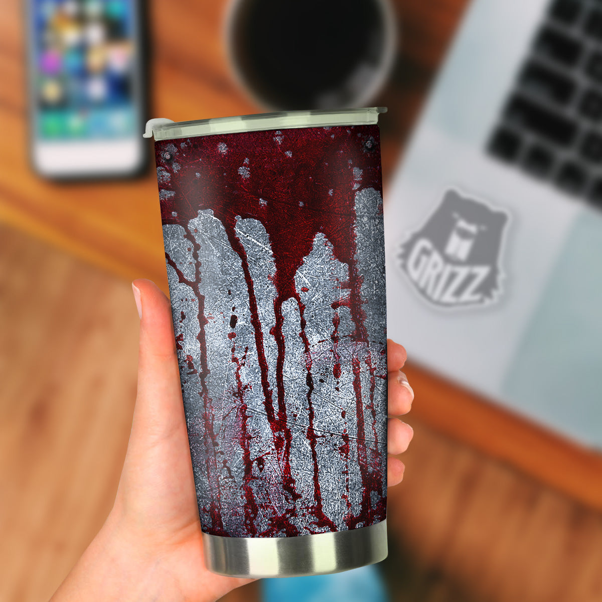 Bloody Metal Wall Print Tumbler-grizzshop