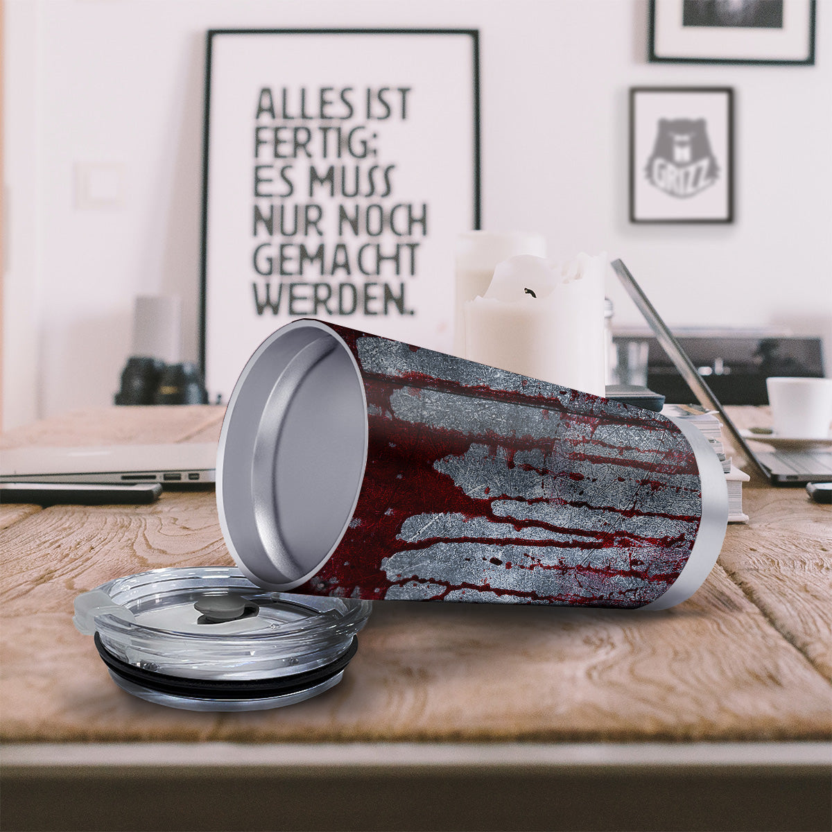 Bloody Metal Wall Print Tumbler-grizzshop