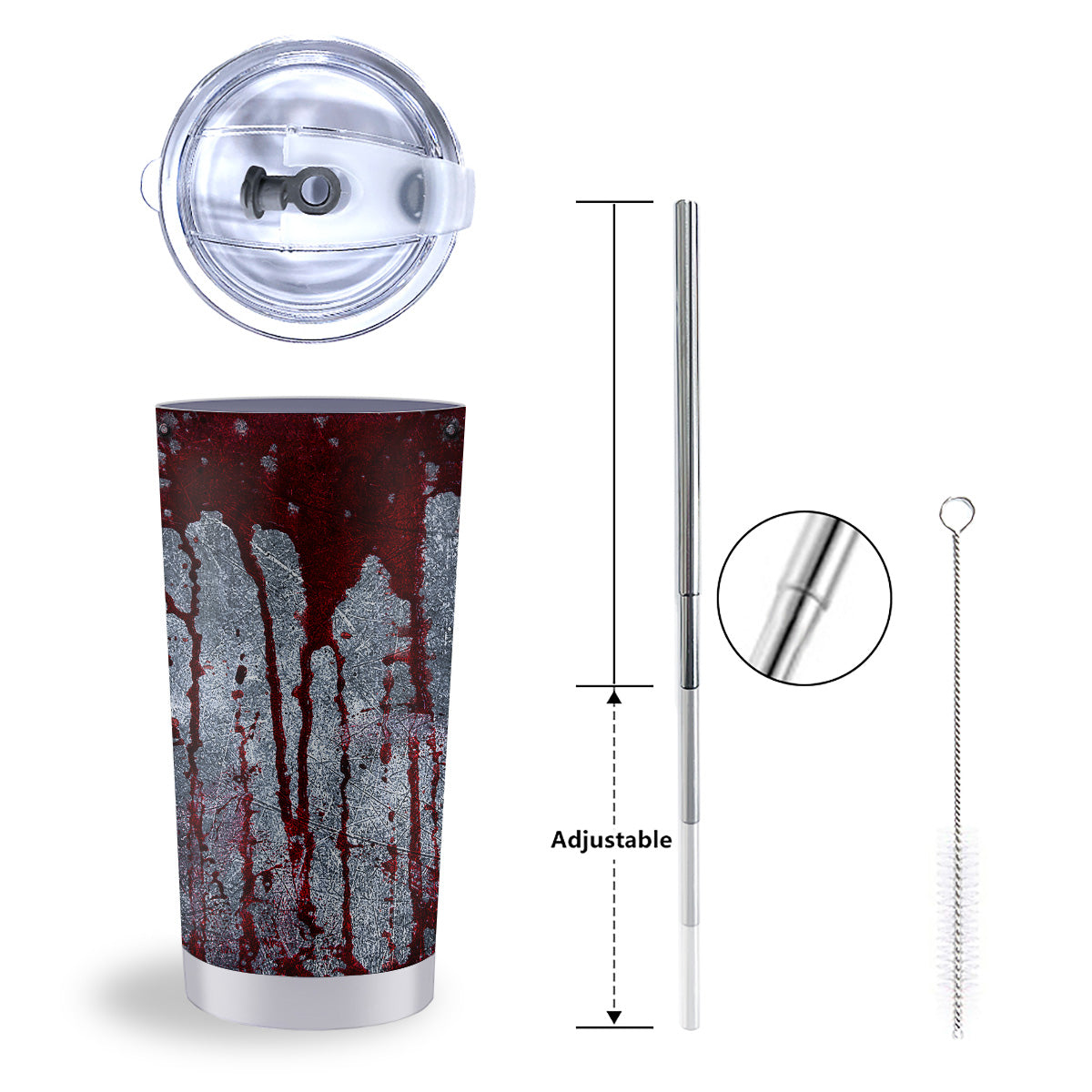 Bloody Metal Wall Print Tumbler-grizzshop