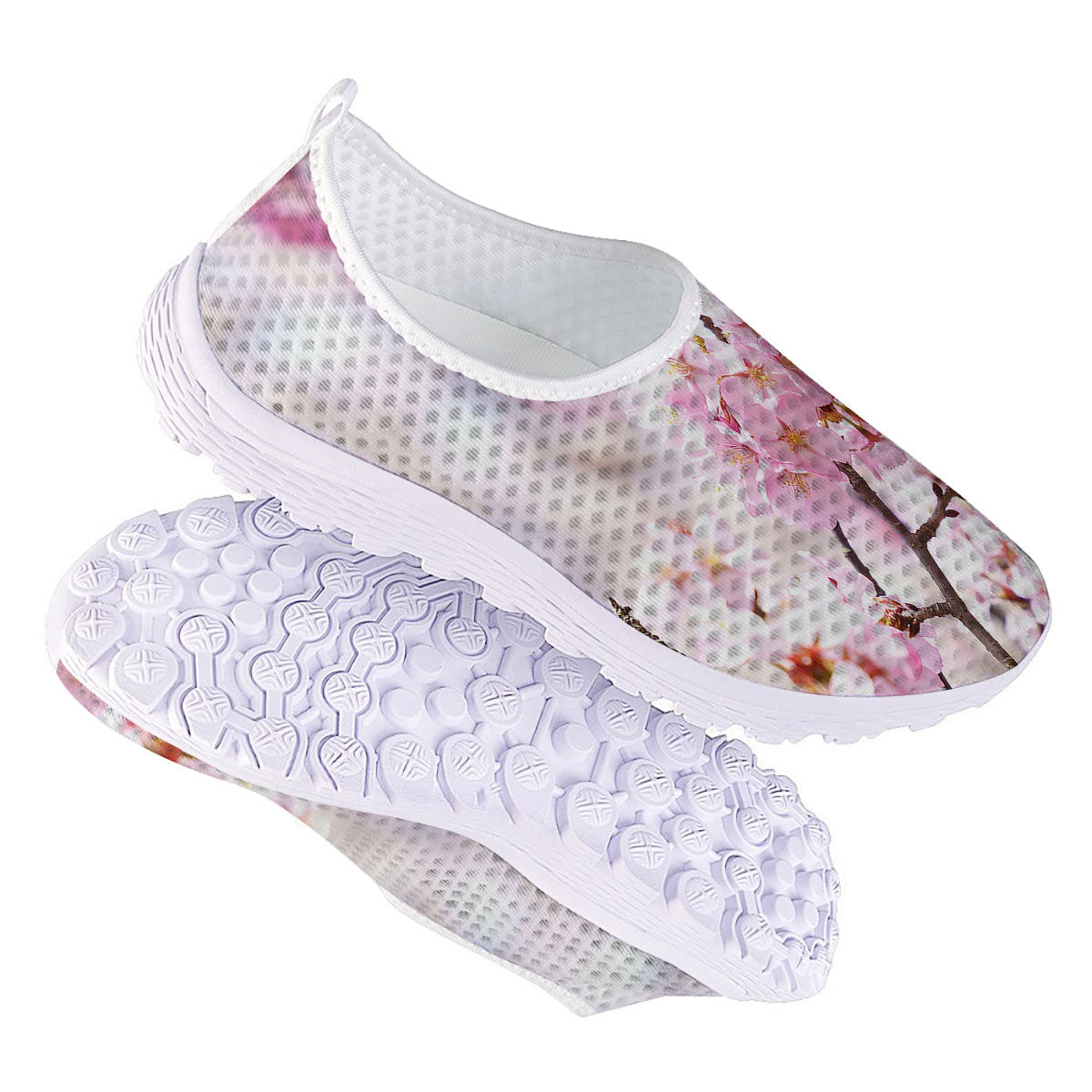 Blossom Spring Cherry Print Nurse Shoes-grizzshop