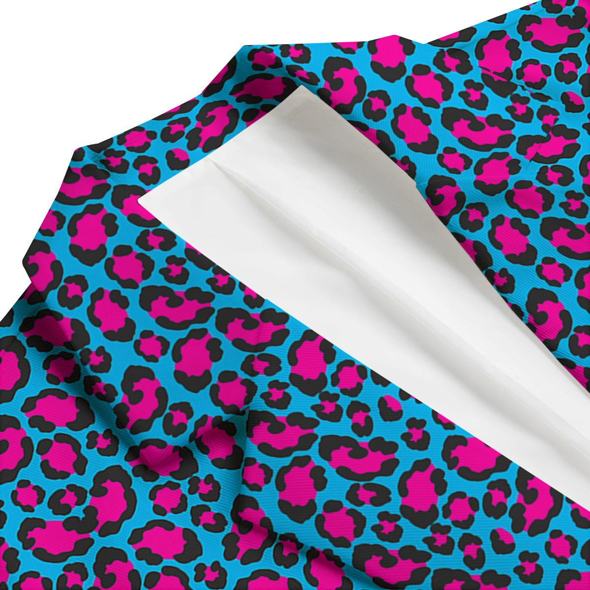 Blue And Pink Dot Leopard Men's Blazer-grizzshop
