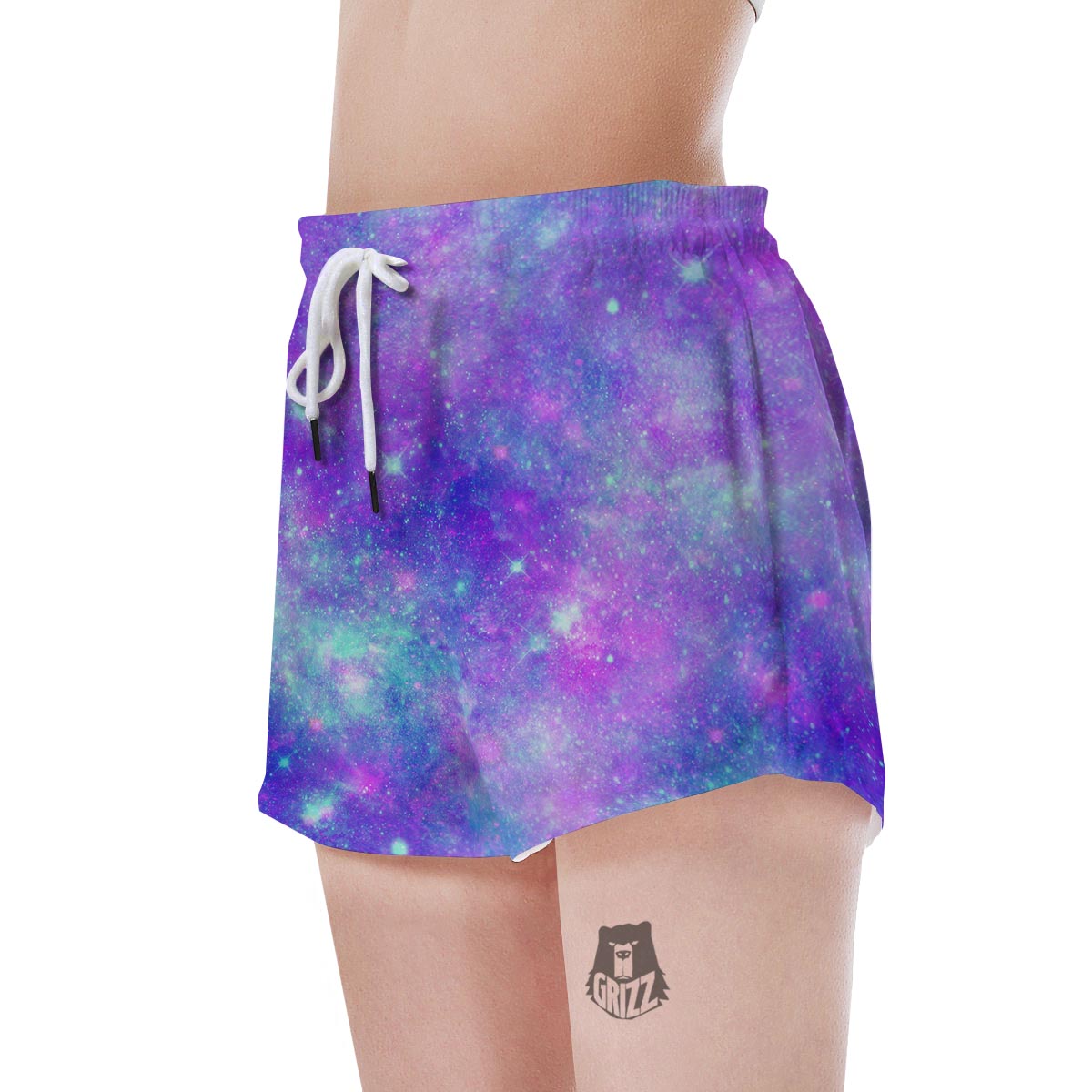 Blue And Pink Galaxy Space Women's Shorts-grizzshop
