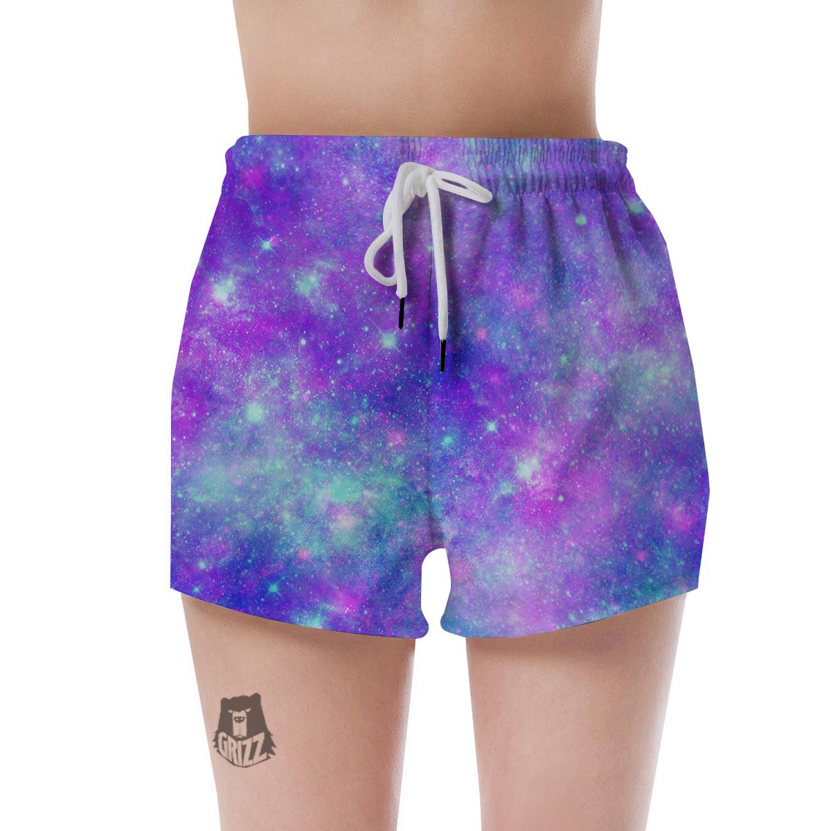 Blue And Pink Galaxy Space Women's Shorts-grizzshop