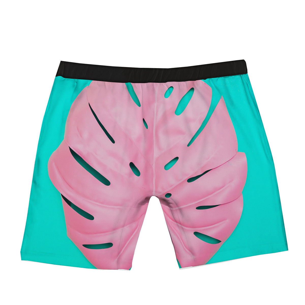 Blue And Pink Tropical Palm Leaf Print Boxer Briefs-grizzshop