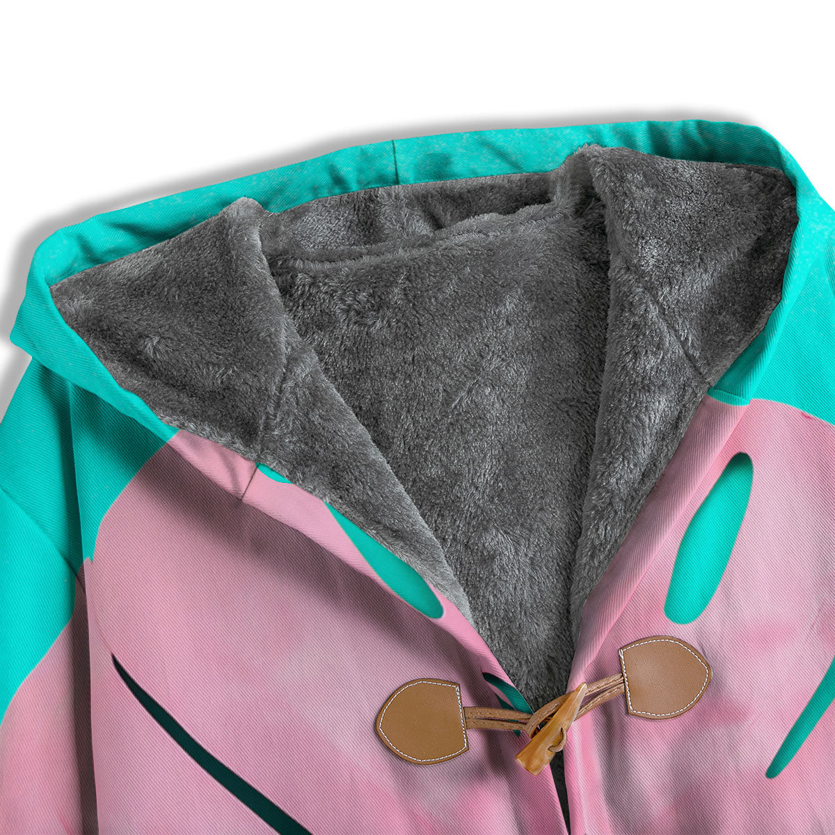 Blue And Pink Tropical Palm Leaf Print Men's Windbreaker Jacket-grizzshop