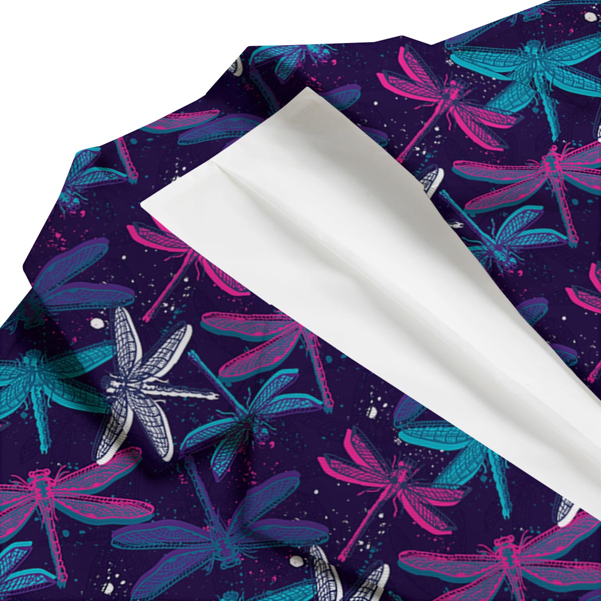 Blue And Purple Dragonfly Men's Blazer-grizzshop