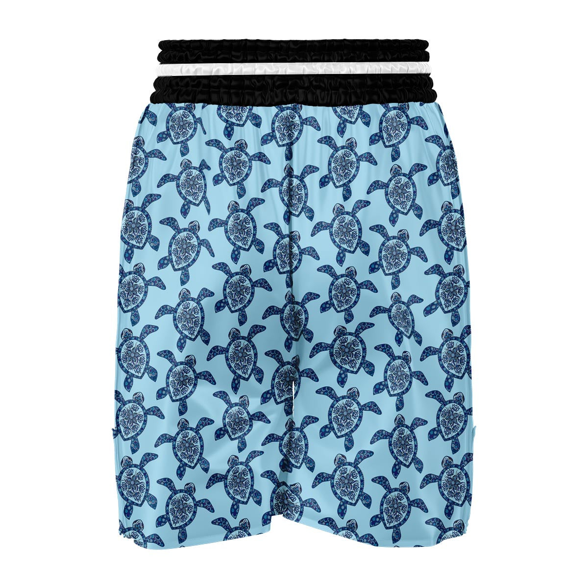 Blue Aztec Turtle Boxing Shorts-grizzshop