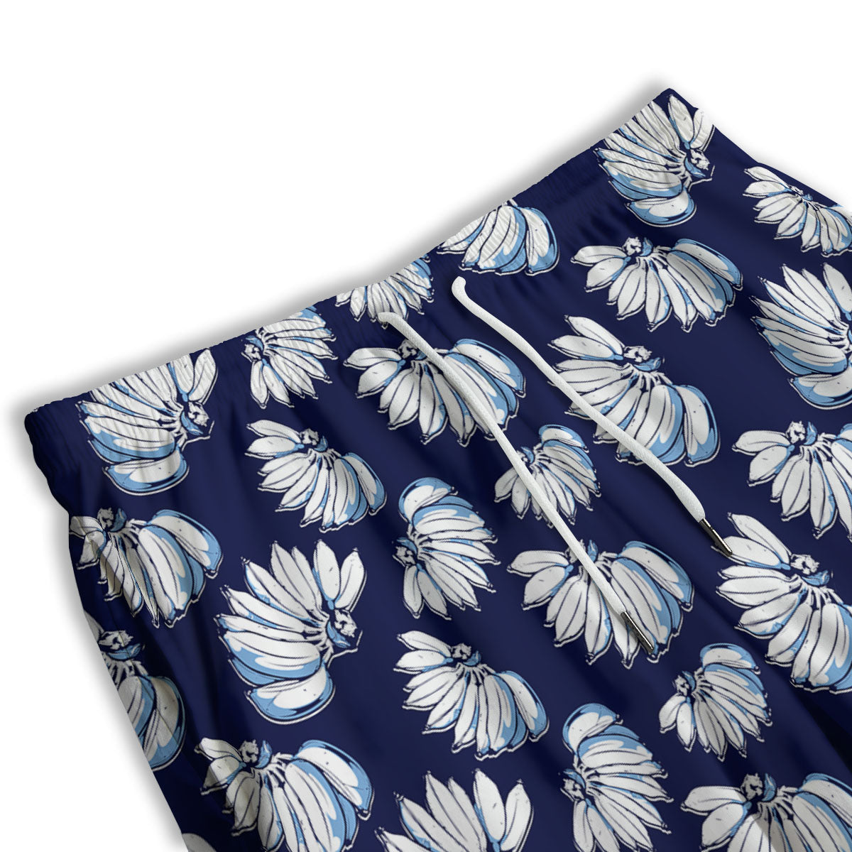 Blue Banana Retro Print Pattern Men's Athletic Shorts