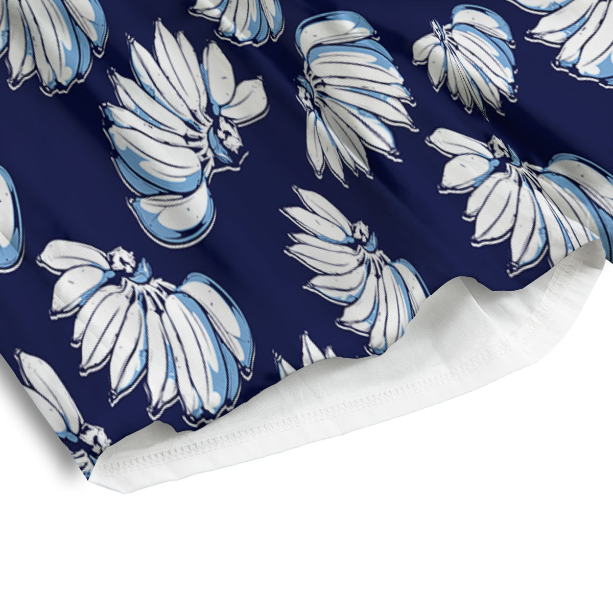 Blue Banana Retro Print Pattern Men's Athletic Shorts