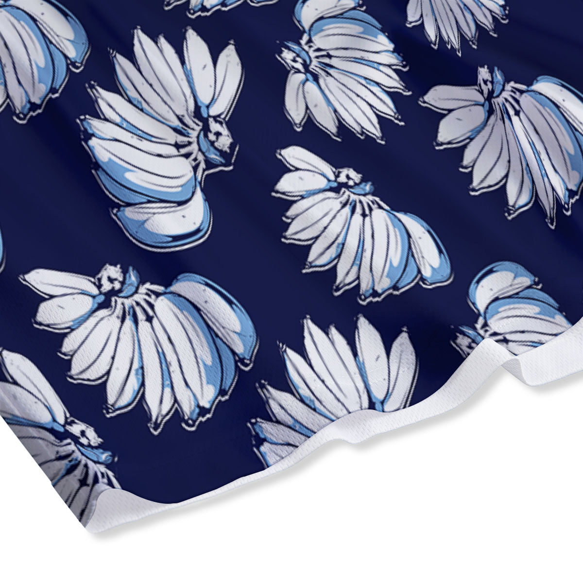 Blue Banana Retro Print Pattern Mesh Shorts