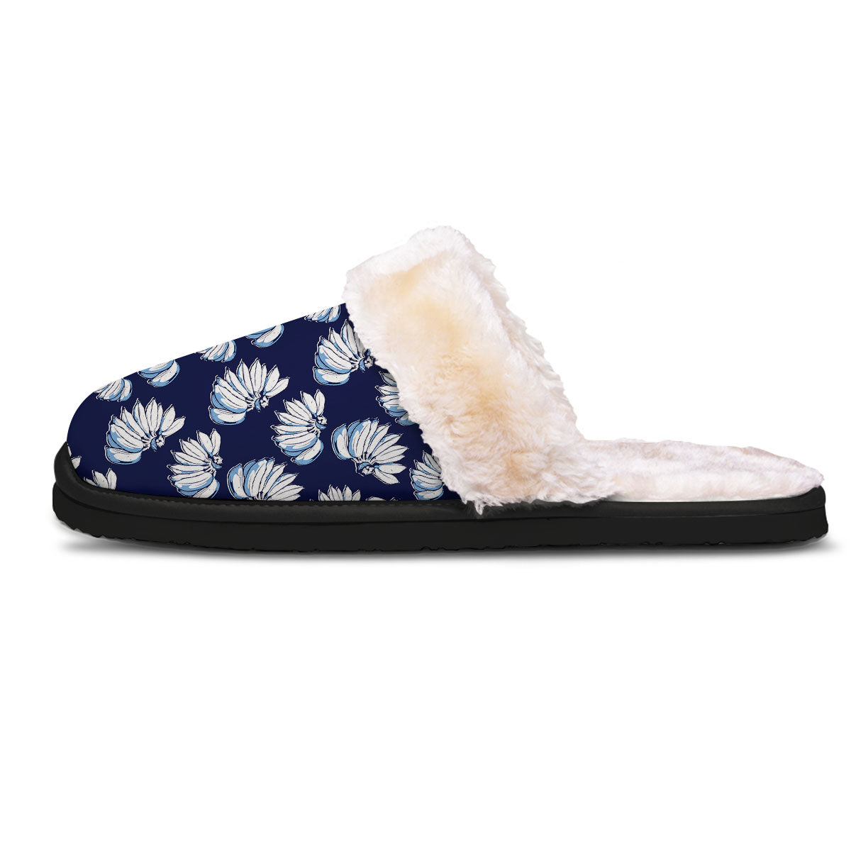 Blue Banana Retro Print Pattern Slippers-grizzshop