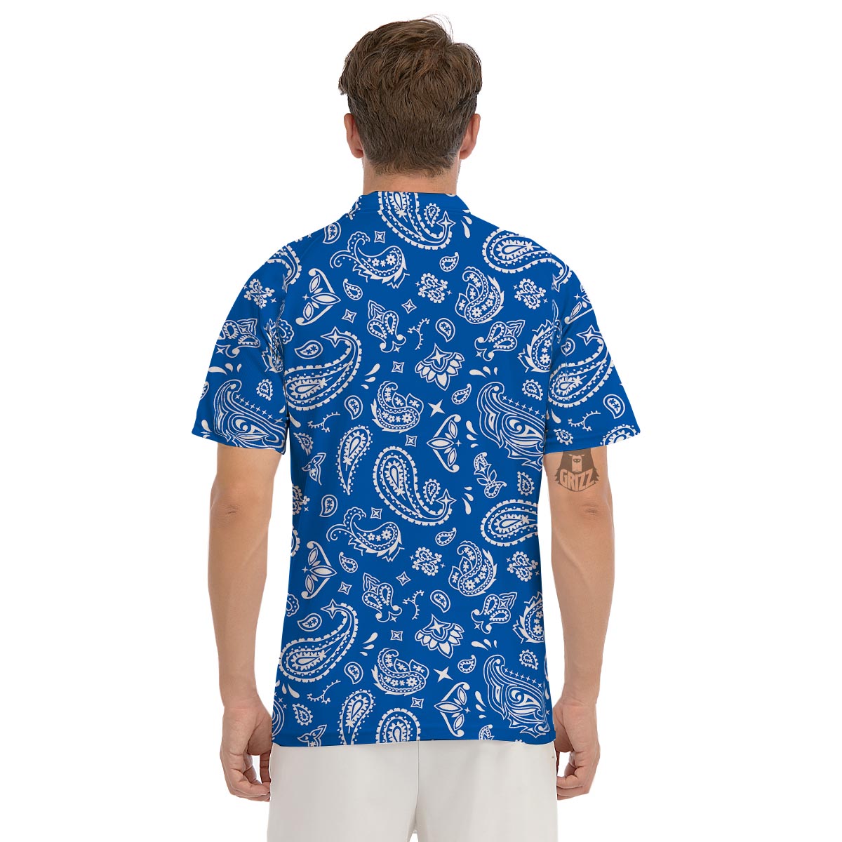 Blue Bandana Men's Golf Shirts-grizzshop