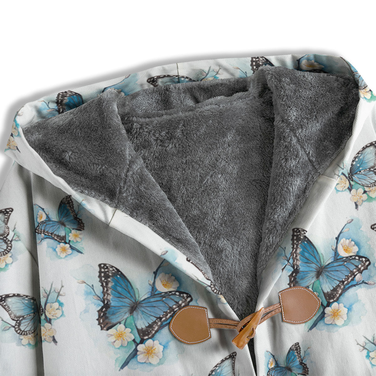 Blue Butterfly Blossom Print Pattern Men's Windbreaker Jacket-grizzshop