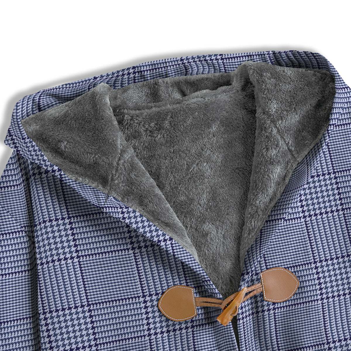 Blue Check Prince of Wales Print Men's Windbreaker Jacket-grizzshop