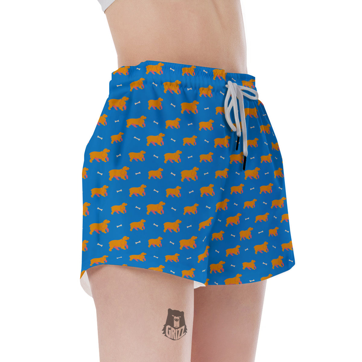 Blue Cocker spaniel Print Pattern Women's Shorts-grizzshop