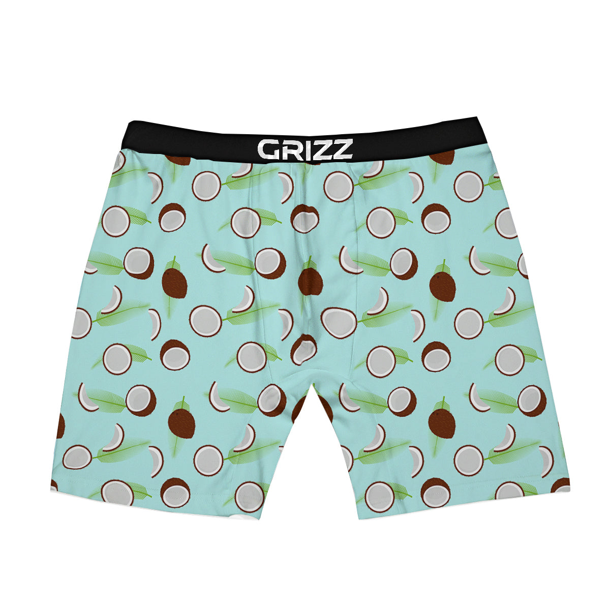 Blue Coconut Print Pattern Boxer Briefs-grizzshop