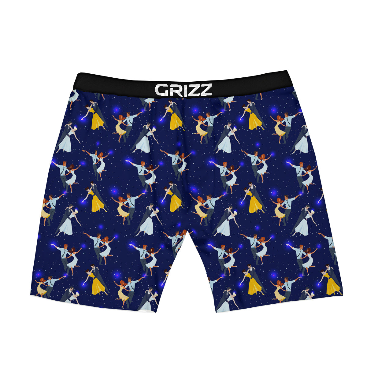 Blue Dancer Print Pattern Boxer Briefs-grizzshop
