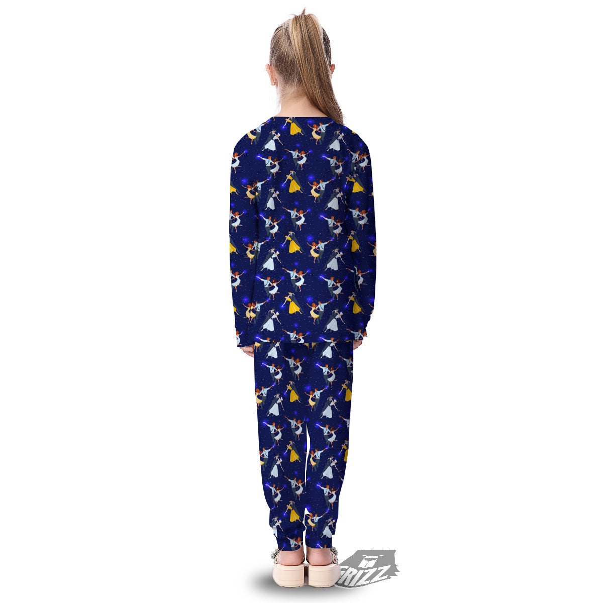 Blue Dancer Print Pattern Kid's Pajamas-grizzshop