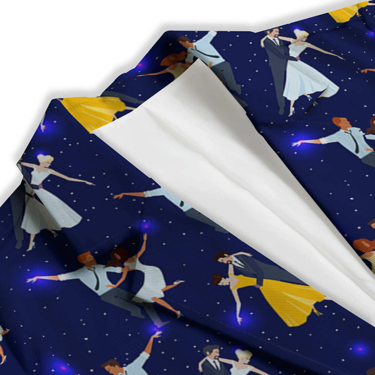Blue Dancer Print Pattern Women's Blazer-grizzshop