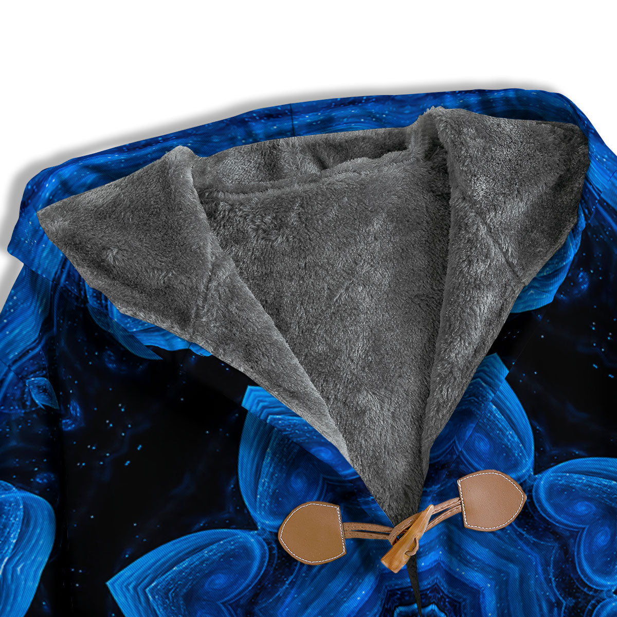 Blue Dark Kaleidoscope Print Men's Windbreaker Jacket-grizzshop