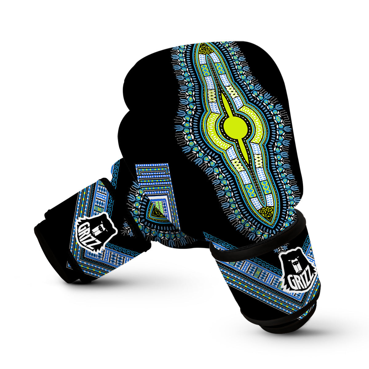 Blue Dashiki Boxing Gloves-grizzshop
