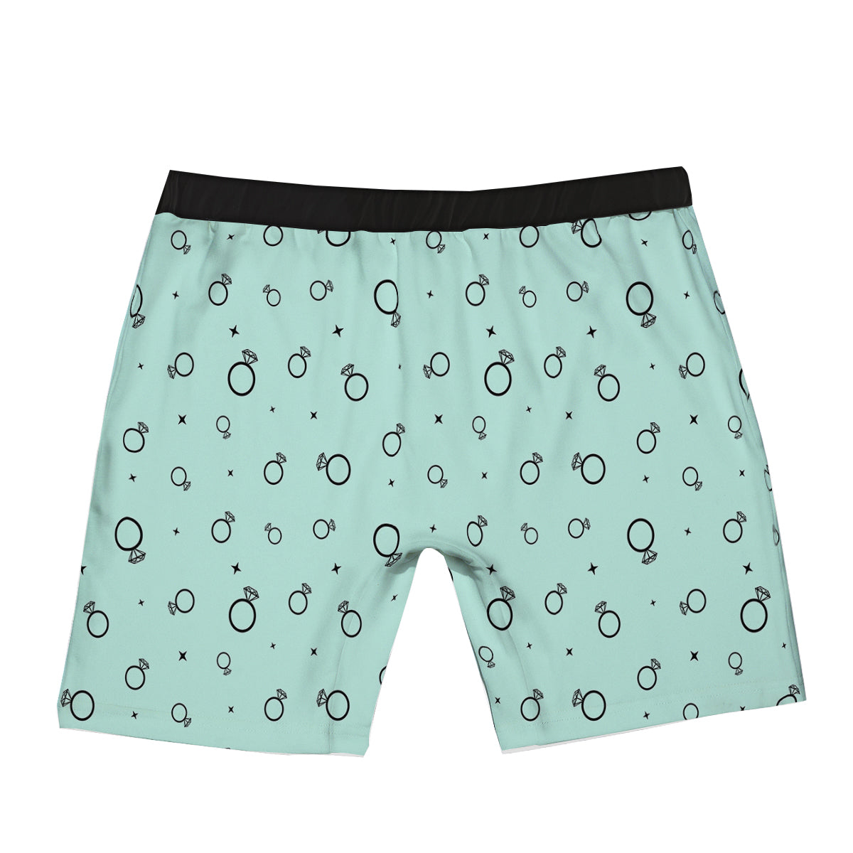 Blue Diamond Ring Print Pattern Boxer Briefs-grizzshop