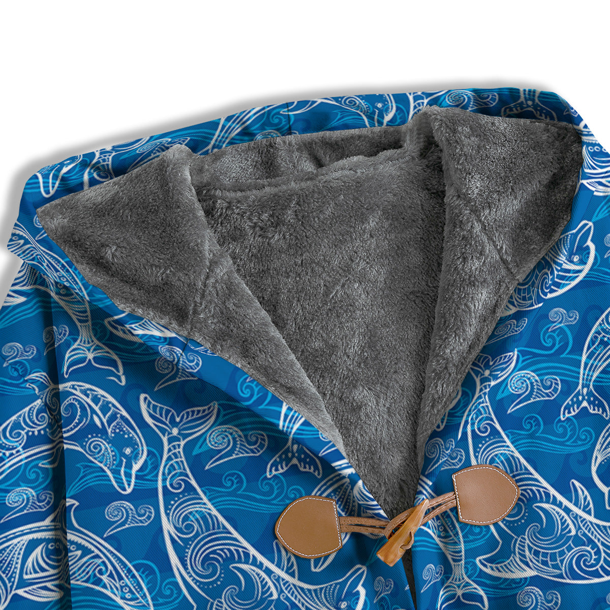 Blue Dolphins Ethnic Print Pattern Men's Windbreaker Jacket-grizzshop