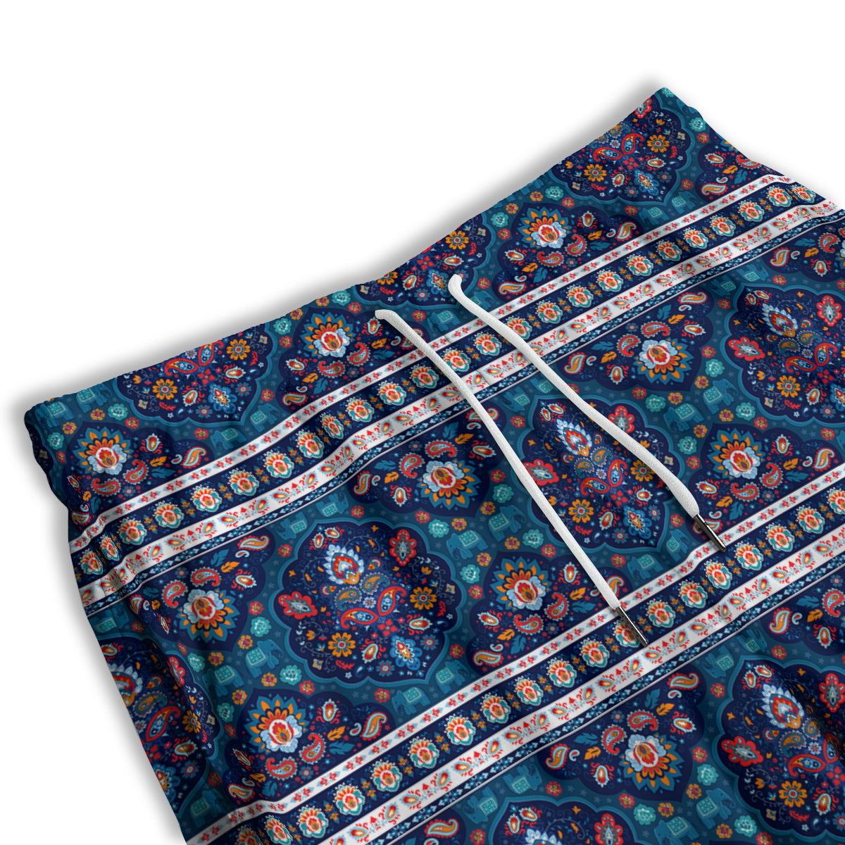 Blue Ethnic Mandala Print Pattern Men's Athletic Shorts