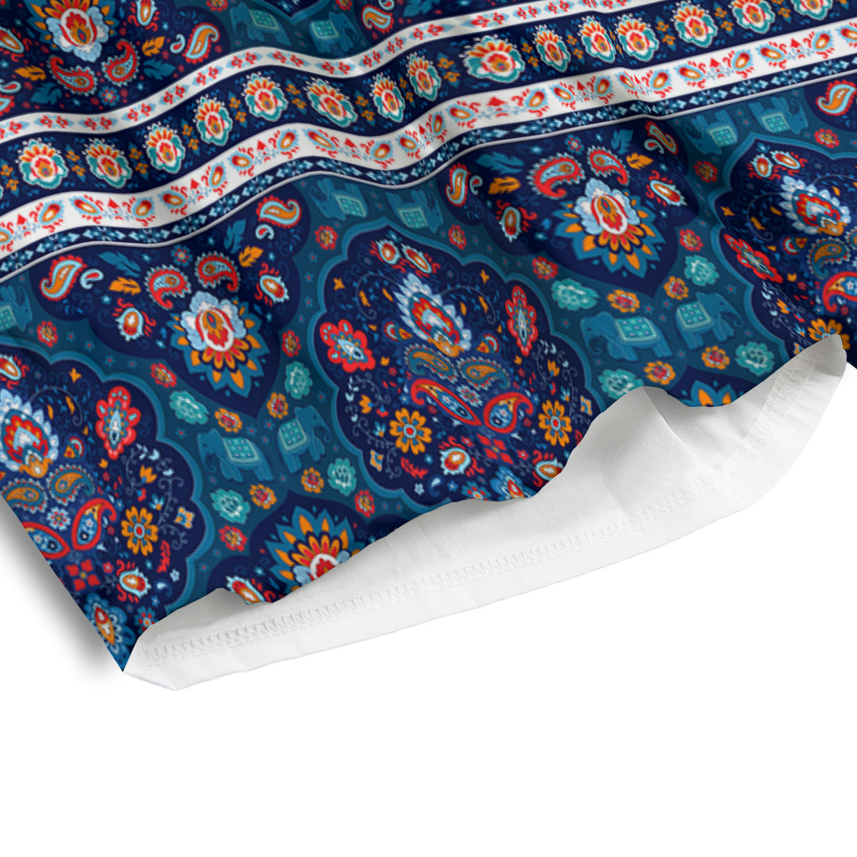 Blue Ethnic Mandala Print Pattern Men's Athletic Shorts