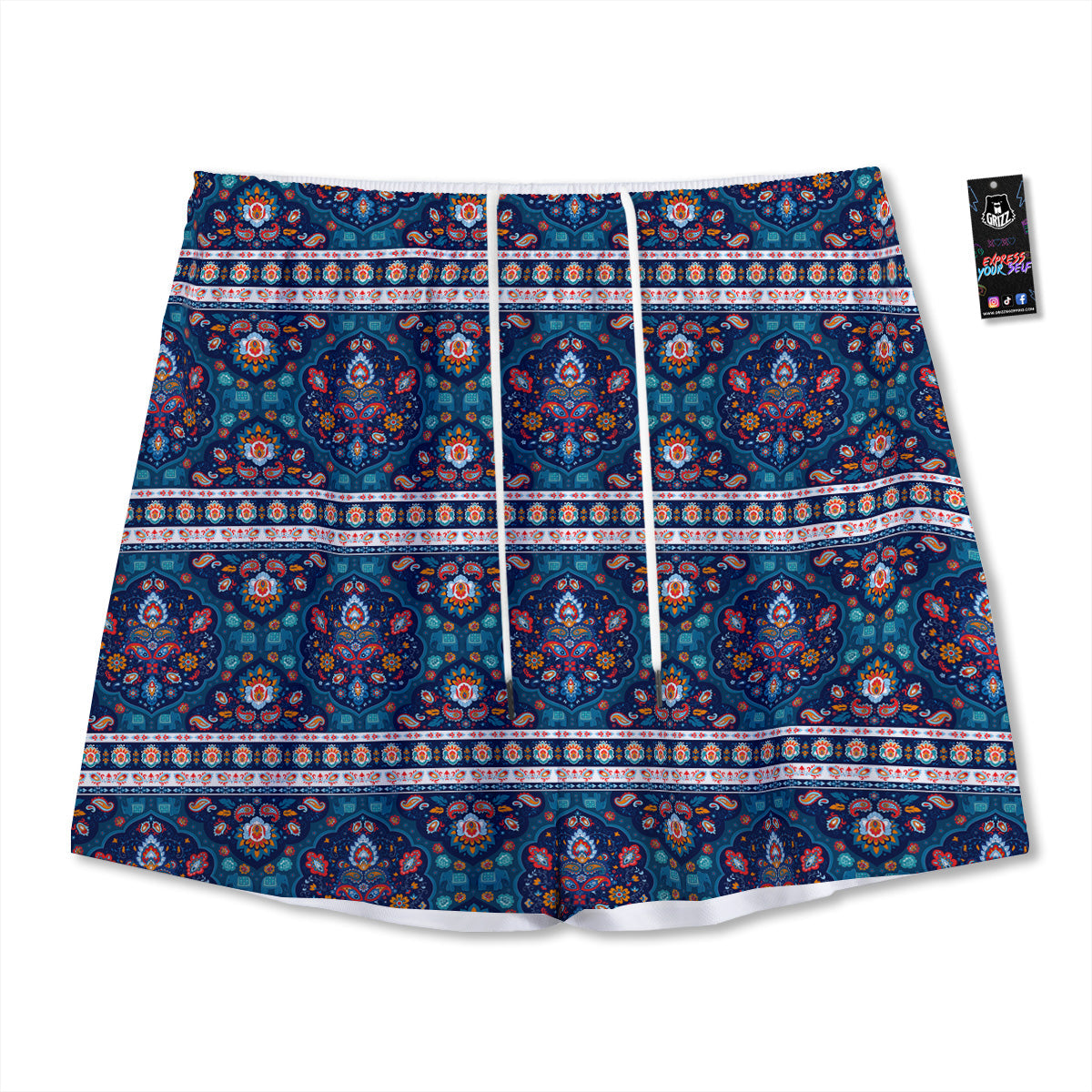 Dartboard Print Pattern Mesh Shorts