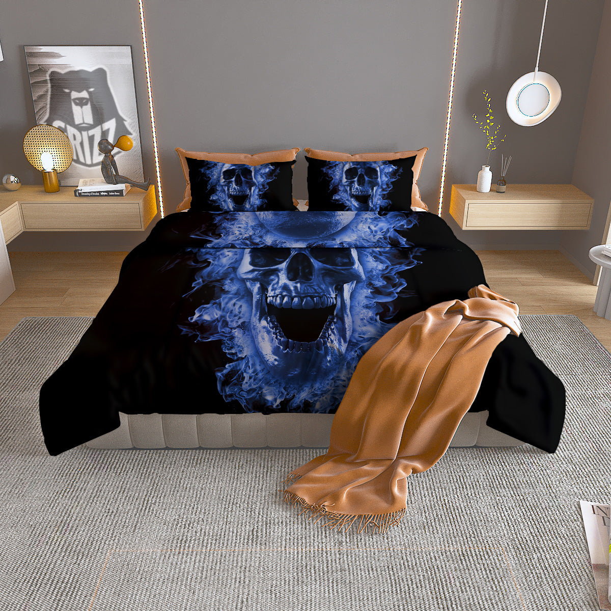 Blue Green And White Plaid Print Pattern Duvet Cover Bedding Set