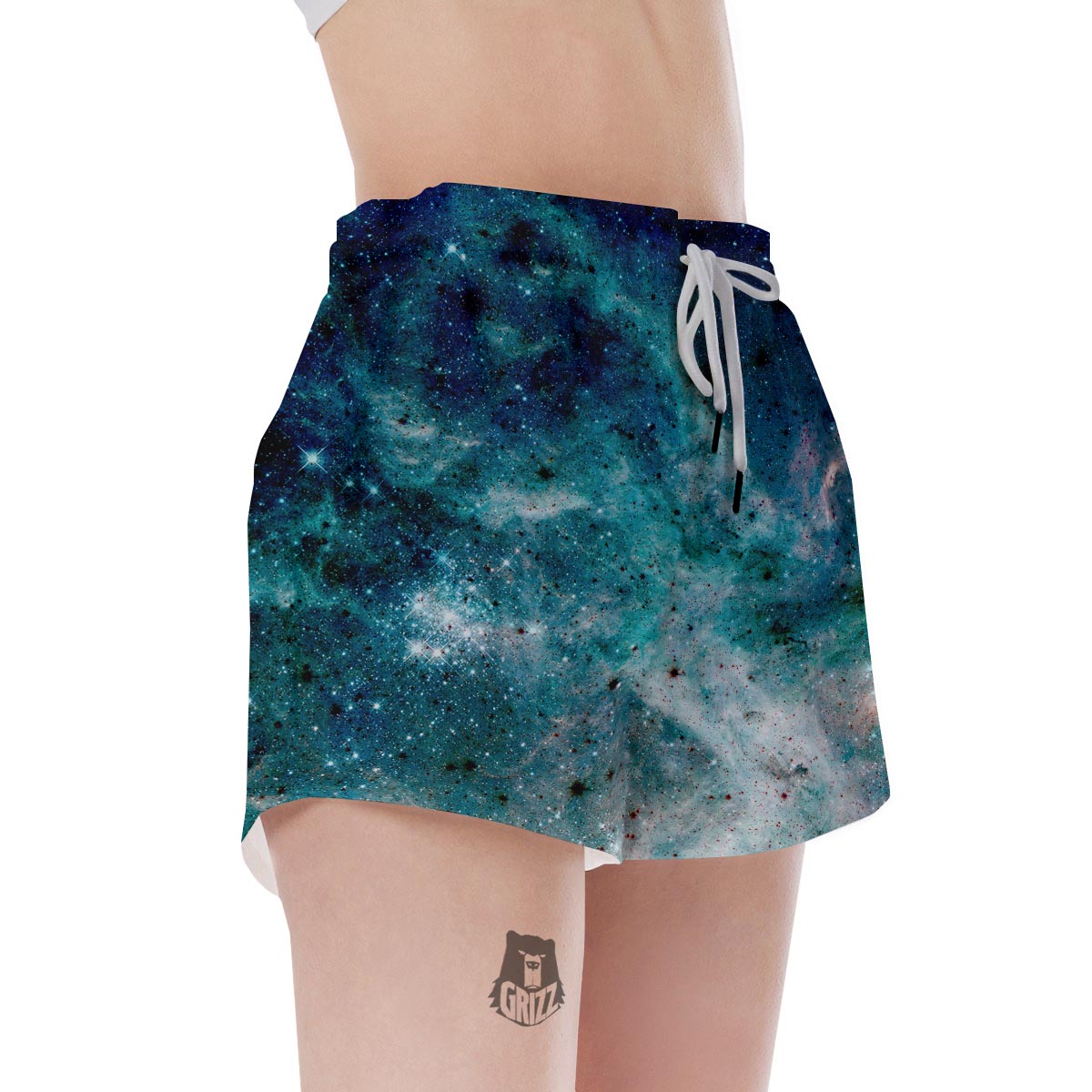 Blue Galaxy Space Women's Shorts-grizzshop