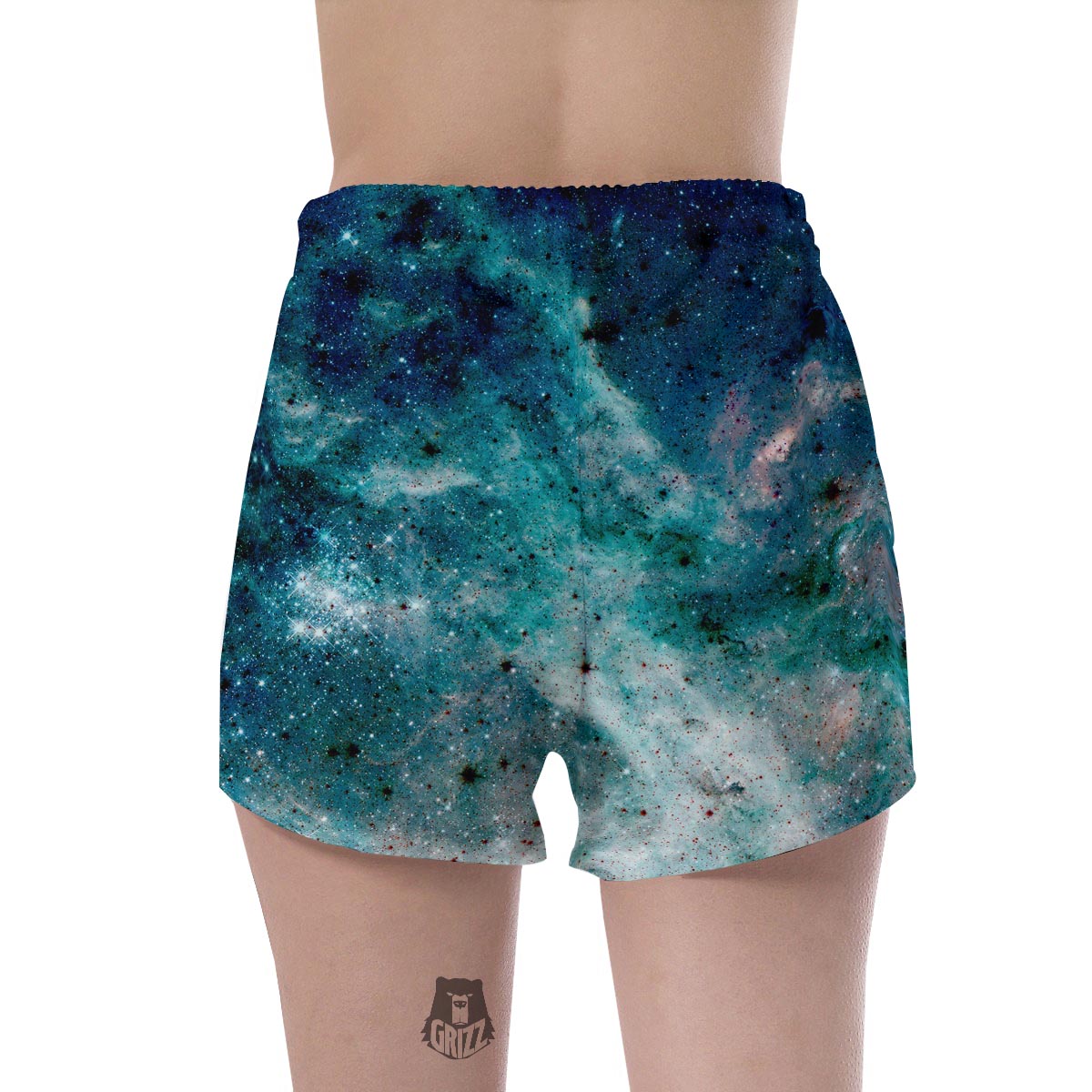 Blue Galaxy Space Women's Shorts-grizzshop