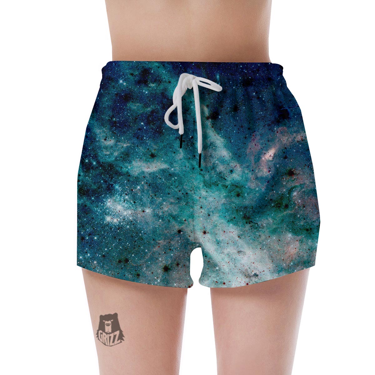 Blue Galaxy Space Women's Shorts-grizzshop