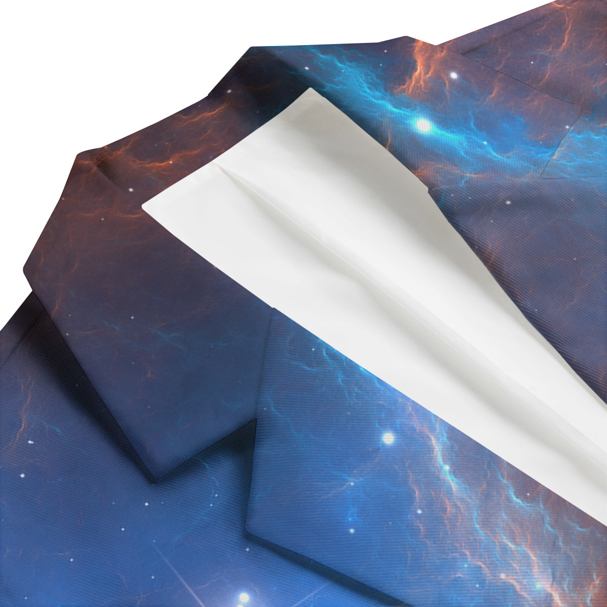 Blue Geomagnetic Storm Galaxy Space Print Men's Blazer-grizzshop